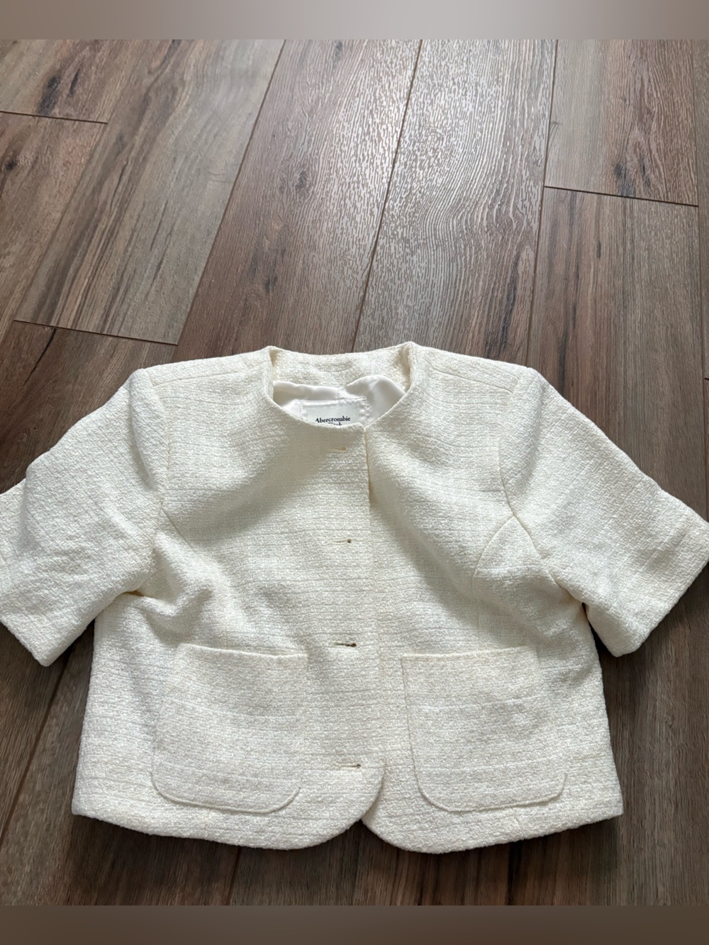 Abercrombie & Fitch Tweed Short Sleeve Jacket